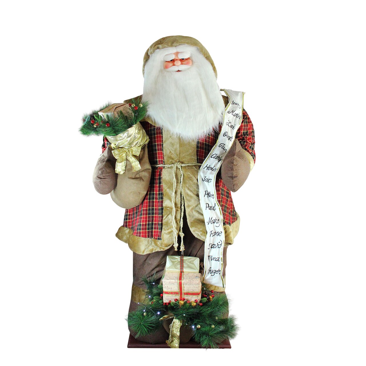 Northlight LED Lighted Inflatable Musical Santa Claus Commercial Christmas Figurine with Gift Bag - 8'